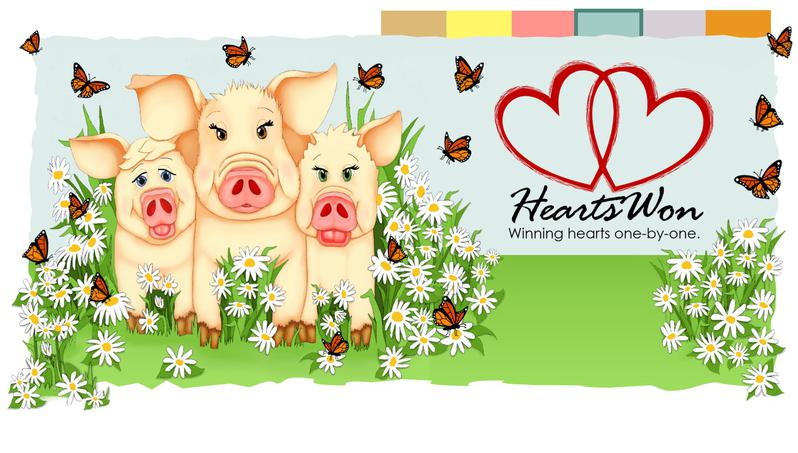 HeartsWon, Christian children's books by Alicia Broaddus, Penny Pink Takes a Bath, Hearts Won